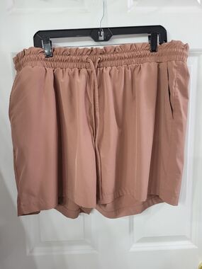 Mondetta Women's Drawstring Relaxed Shorts in Dusy Rose Sz XXL